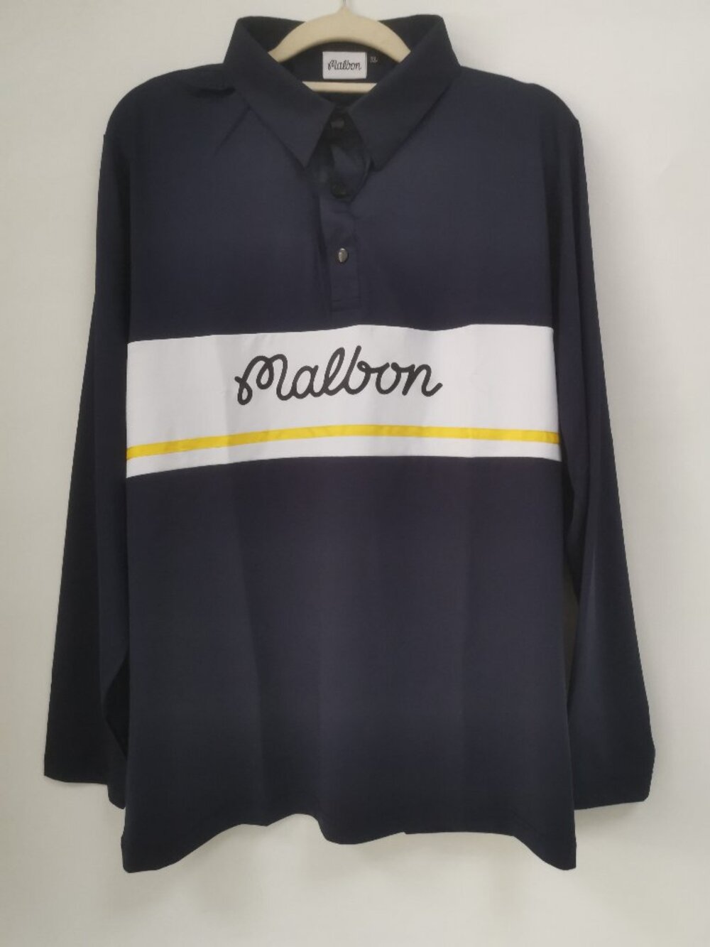 Malbon Men's Long Sleeve Golf Polo Shirt Fashion Sports Active Wear Top